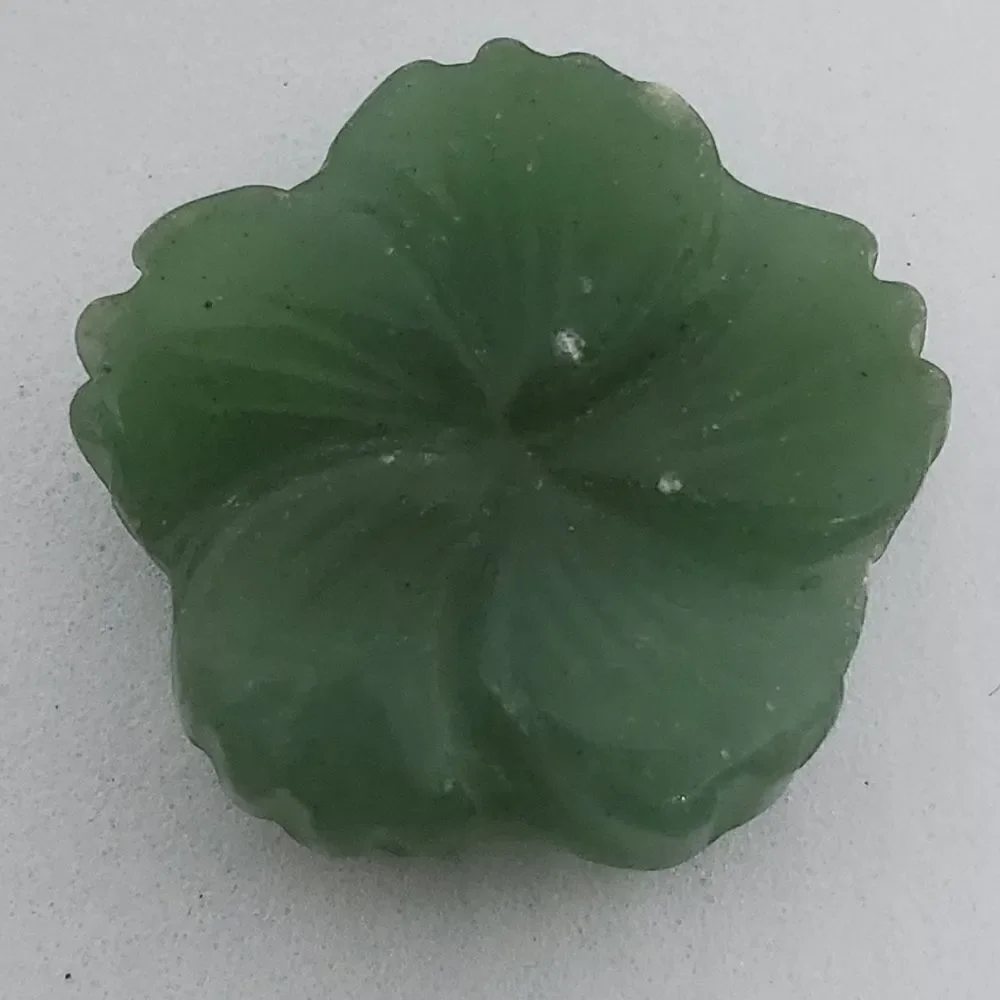 Carved Aventurine Flower Bead